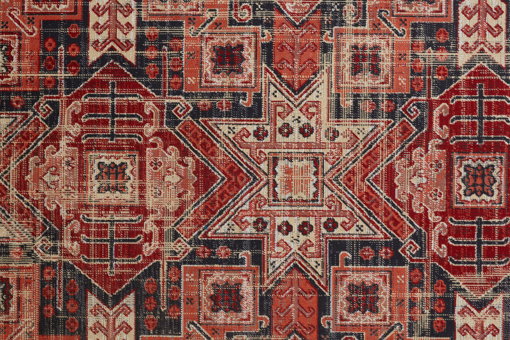 Nolan Transitional Southwestern Red Tan Black Area Rug (5' x 8')