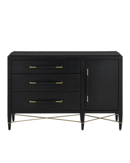 Verona Black Three-Drawer Chest