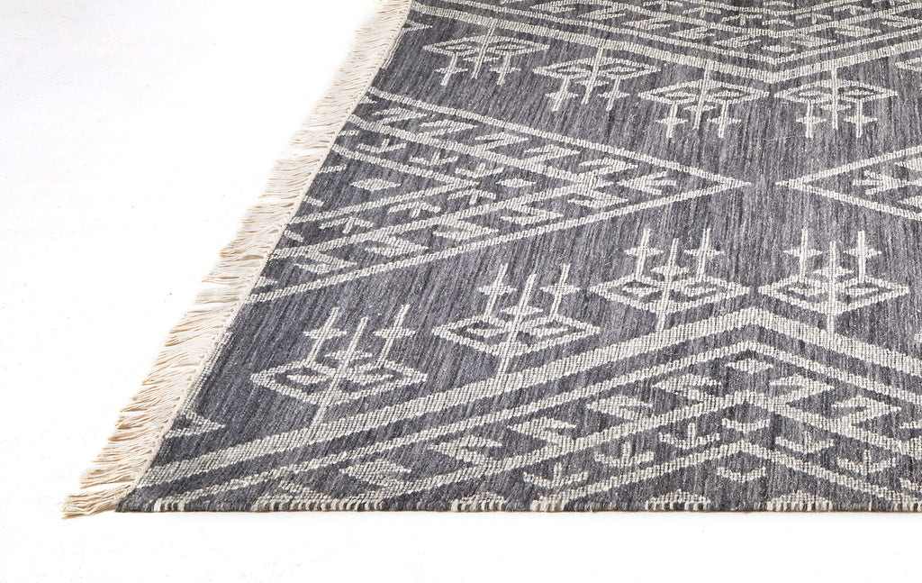 Savona Transitional Southwestern Gray Ivory Blue Area Rug (10' x 14')