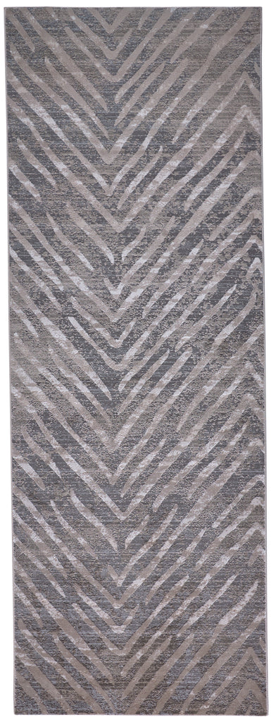 Waldor Modern Herringbone Gray Area Rug (2'10" x 7'10")