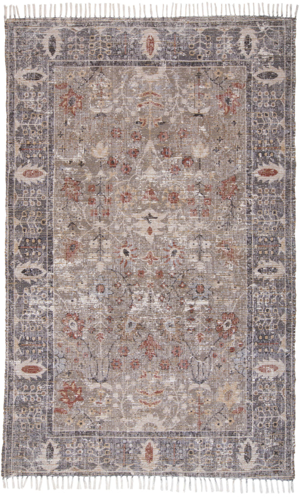 Aliza Traditional Oriental Brown Taupe Gray Area Rug (3'6" x 5'6")