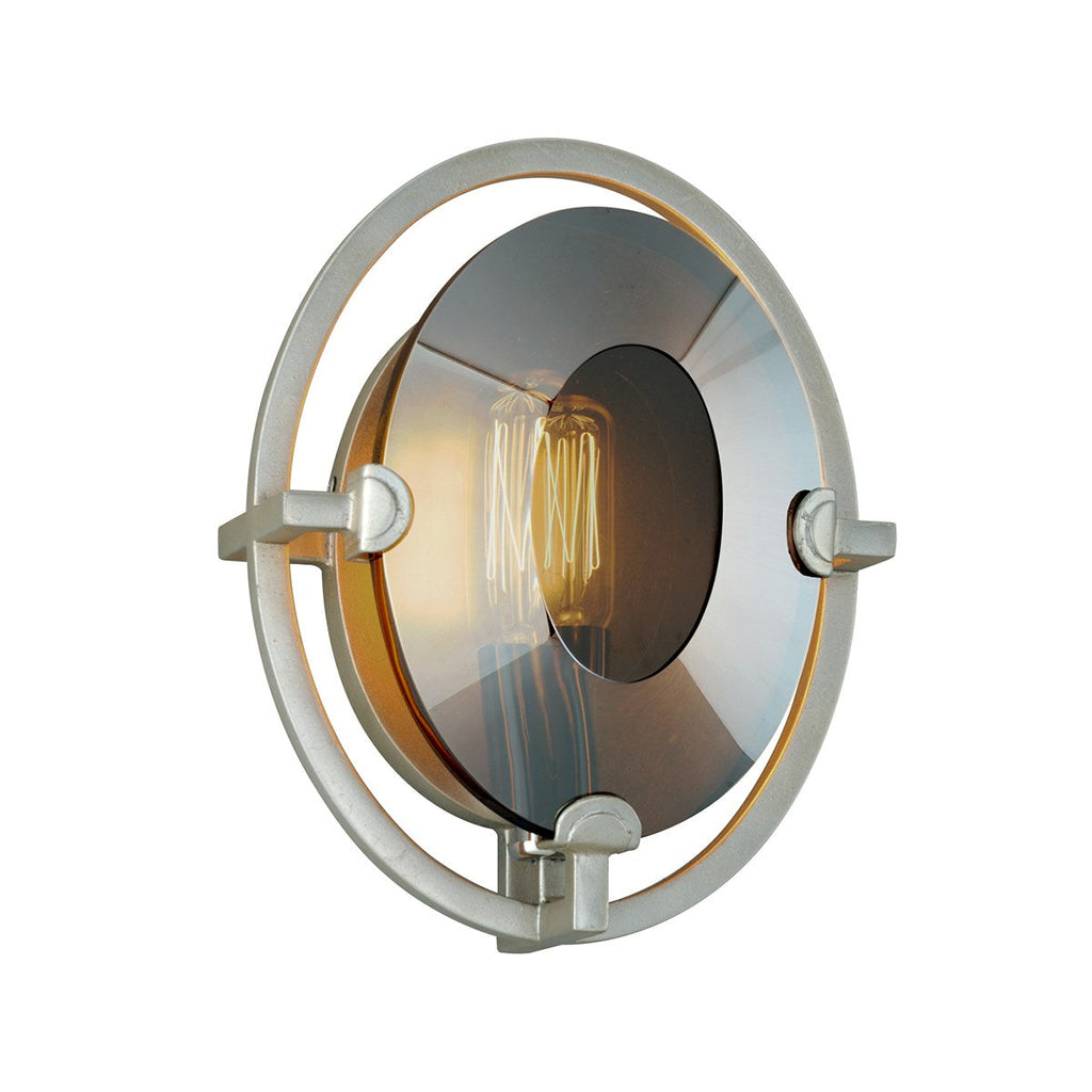 Prism Wall Sconce Round, 7" - Silver Leaf