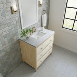 Celeste 36" Single Vanity in Sunwashed Oak with Embossed Shagreen