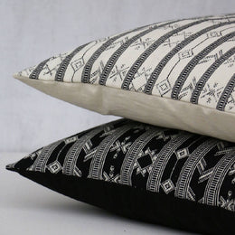 Black White Aztec Print Pillow Cover