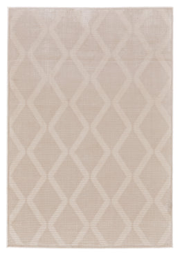 Prasad Modern Geometric Ivory Tan Area Rug (2'10" x 7'10")