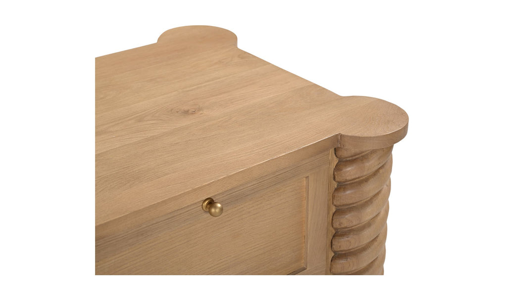 Treccia 2 Drawer Nightstand Oak