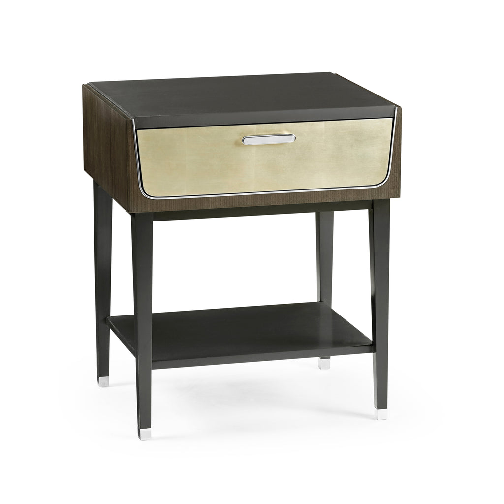 Gatsby Dark Grey Walnut End Table with Storage