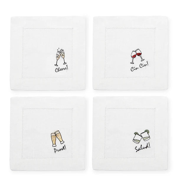 Cheers - Set of 4 Cocktail Napkin