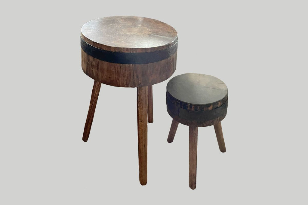 Found Chop Block Stool, Small