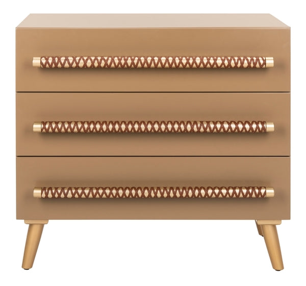 Raquel 3 Drawer Chest - Taupe