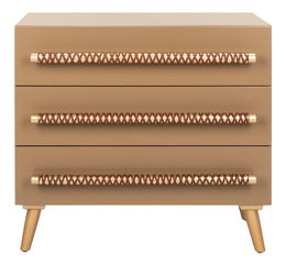 Raquel 3 Drawer Chest - Taupe