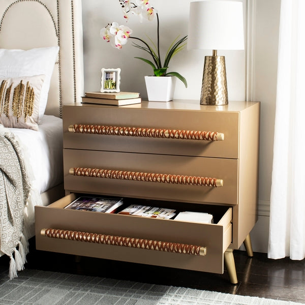 Raquel 3 Drawer Chest - Taupe