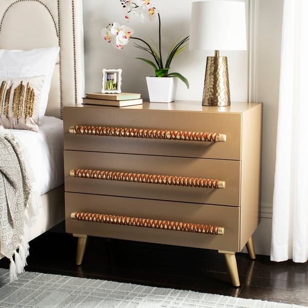 Raquel 3 Drawer Chest - Taupe