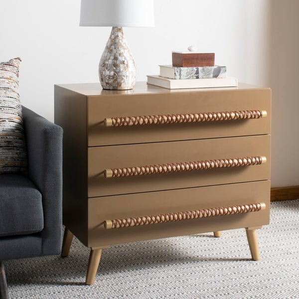 Raquel 3 Drawer Chest - Taupe