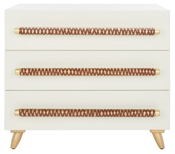 Raquel 3 Drawer Chest- White