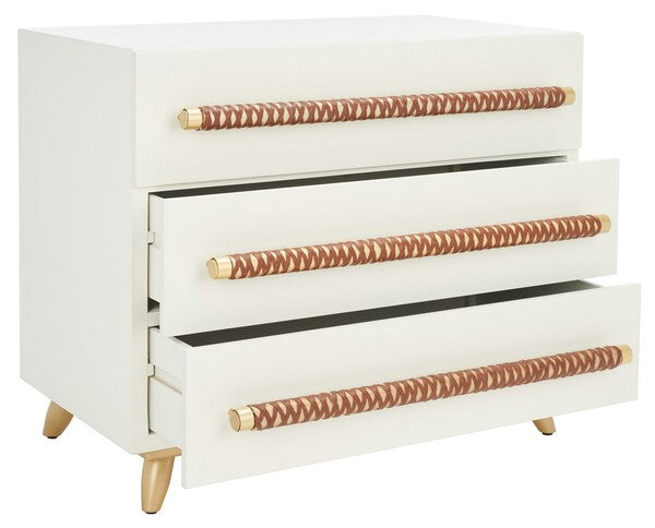 Raquel 3 Drawer Chest- White