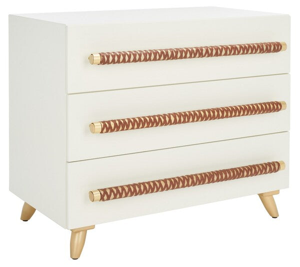 Raquel 3 Drawer Chest- White