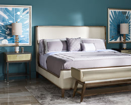 Gatsby Dark Grey Acacia King Upholstered Bed