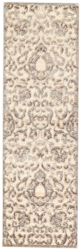 Saphir Zam Transitional Floral Botanical Tan Taupe Area Rug (5'3" x 7'6")