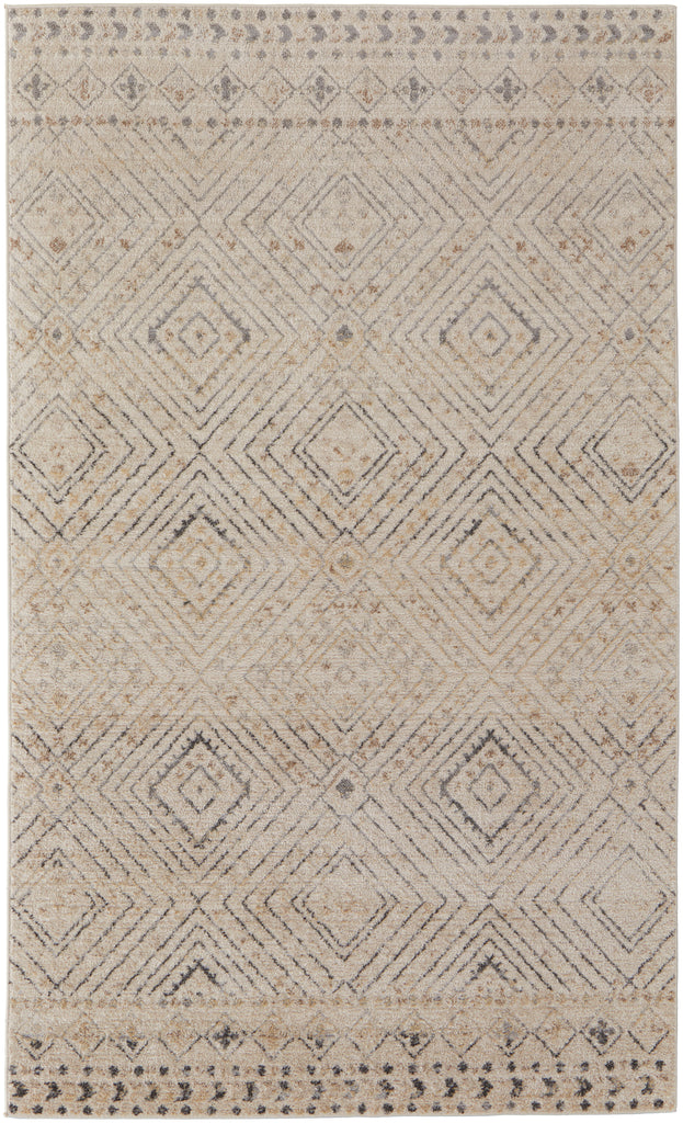 Camellia Transitional Geometric Ivory Gray Area Rug (8' x 10')