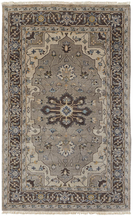 Ustad Traditional Persian Gray Taupe Blue Area Rug (2'6" x 8')