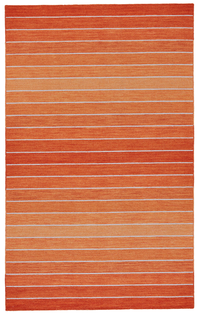 Santino Transitional Stripes Orange Area Rug (5' x 8')