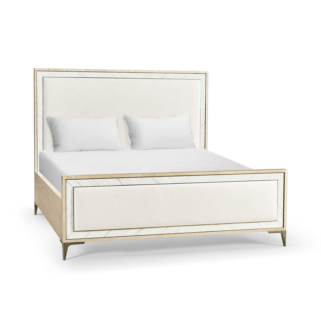 Water Tideline Bone & Linen King Upholstered Bed