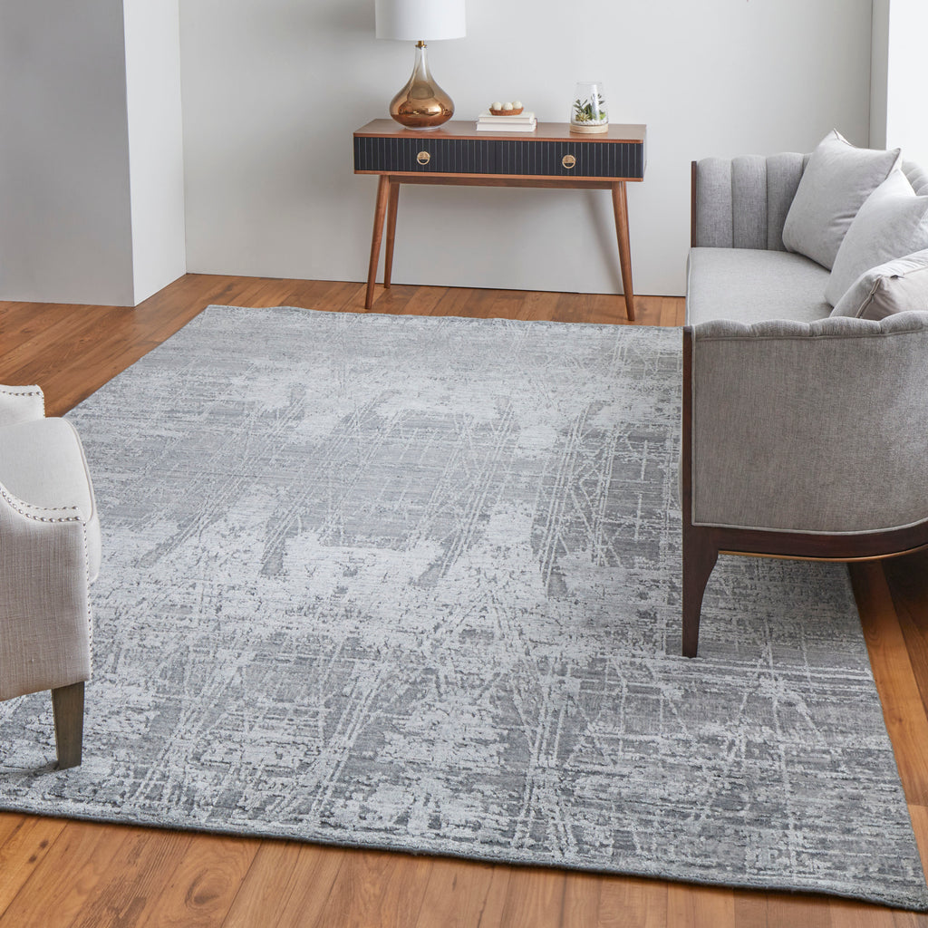 Eastfield Modern Abstract Gray Area Rug (2' x 3' / Pattern 2)