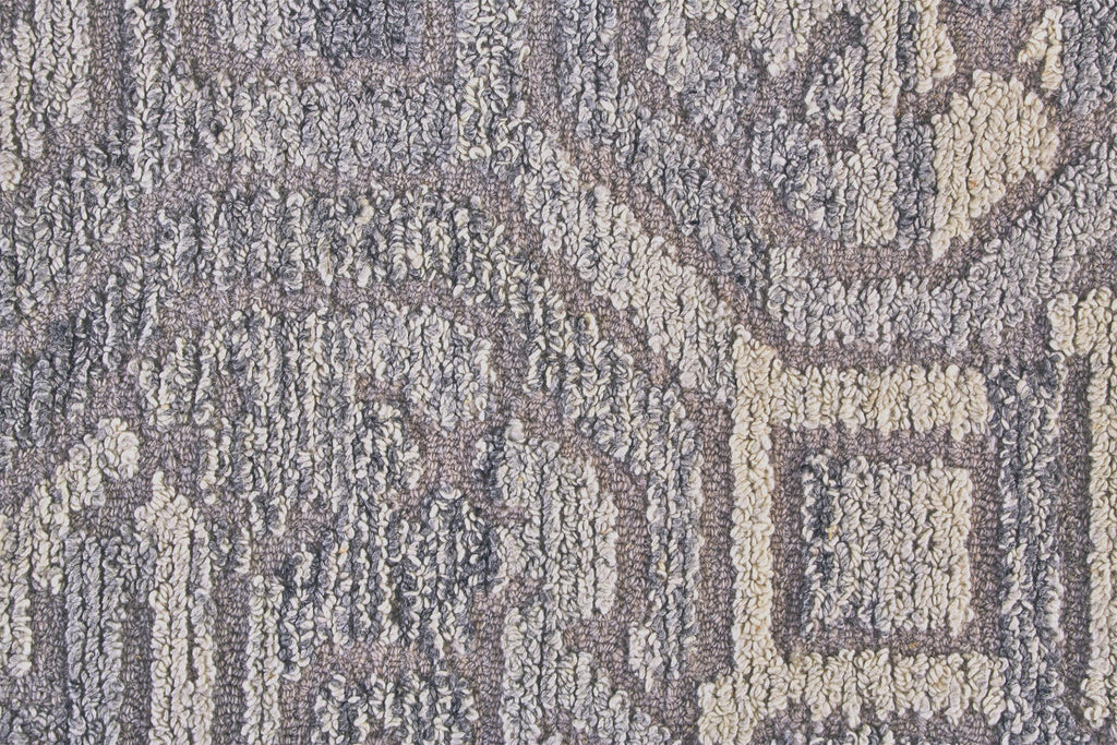 Asher Transitional Distressed Gray Ivory Taupe Area Rug (9' x 12')