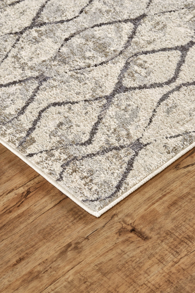 Kano Transitional Diamond Ivory Gray Taupe Area Rug (2'2" x 3' / Pattern 2)