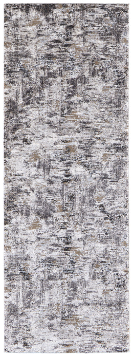 Vancouver Modern Abstract Ivory Gray Brown Area Rug (1'8" x 2'10")