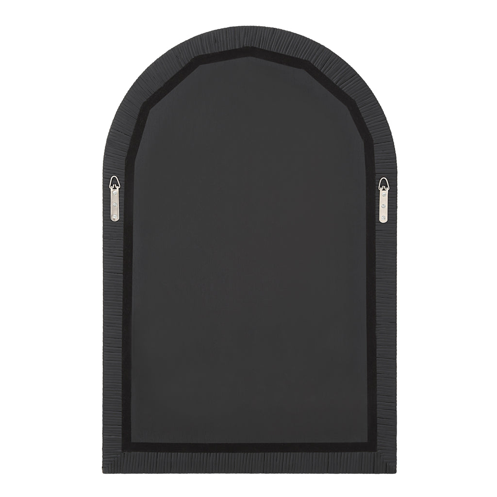 Prilly 36" Tall Arch Rectangular Mirror, Black