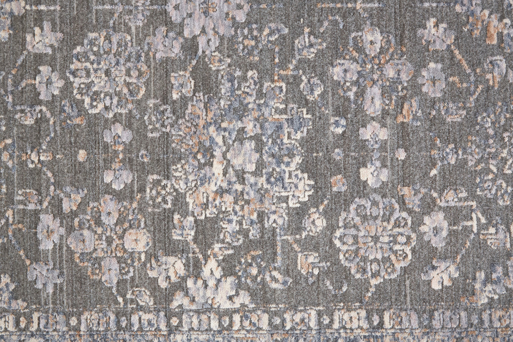 Thackery Transitional Oriental Taupe Gray Orange Area Rug (2'7" x 7'10")