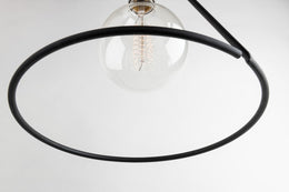 Dana Pendant 10" - Polished Nickel/Dusk Black