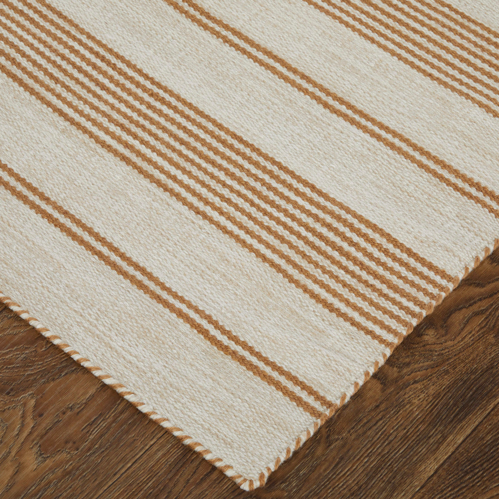 Duprine Transitional Stripes Ivory Taupe Brown Area Rug (8' x 11')