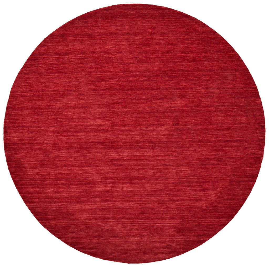 Luna Modern Solid Red Area Rug (8' x 8')