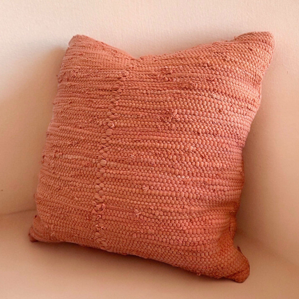 Chindi Pillow Cover Clay