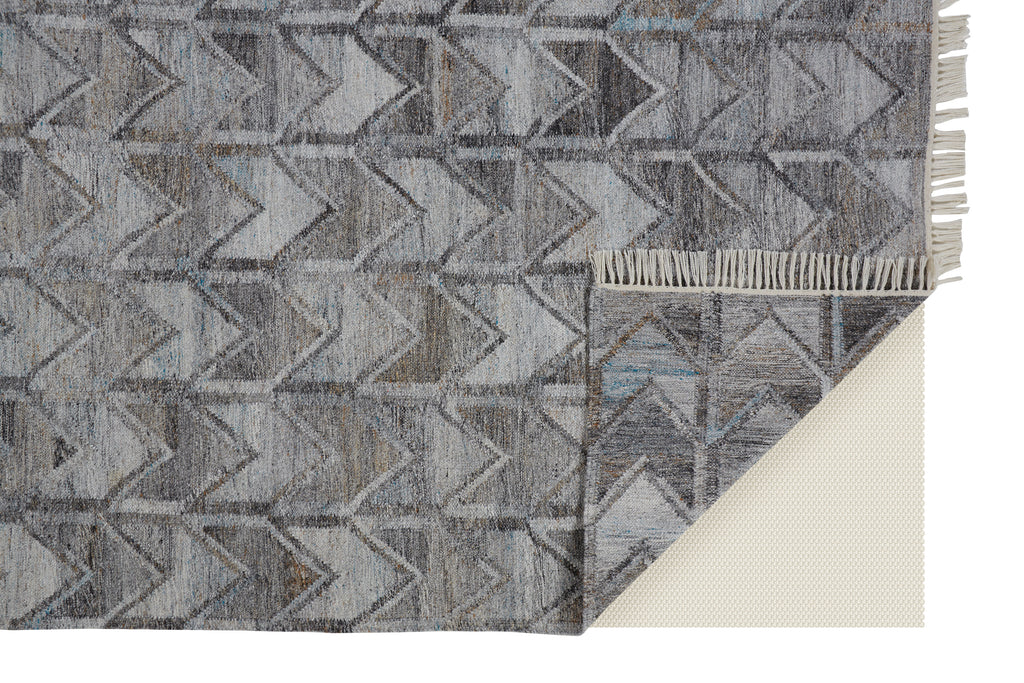 Beckett Transitional Herringbone Gray Silver Taupe Area Rug (3'6" x 5'6")