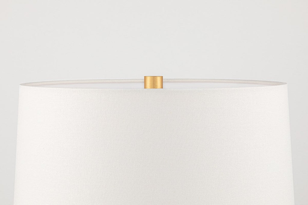 Athena Table Lamp - Opal Grey/Gold Leaf