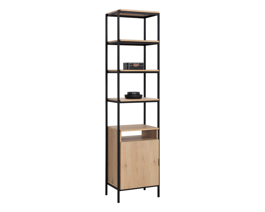 Ambrose Modular Bookcase - Small - Rustic Oak - Black