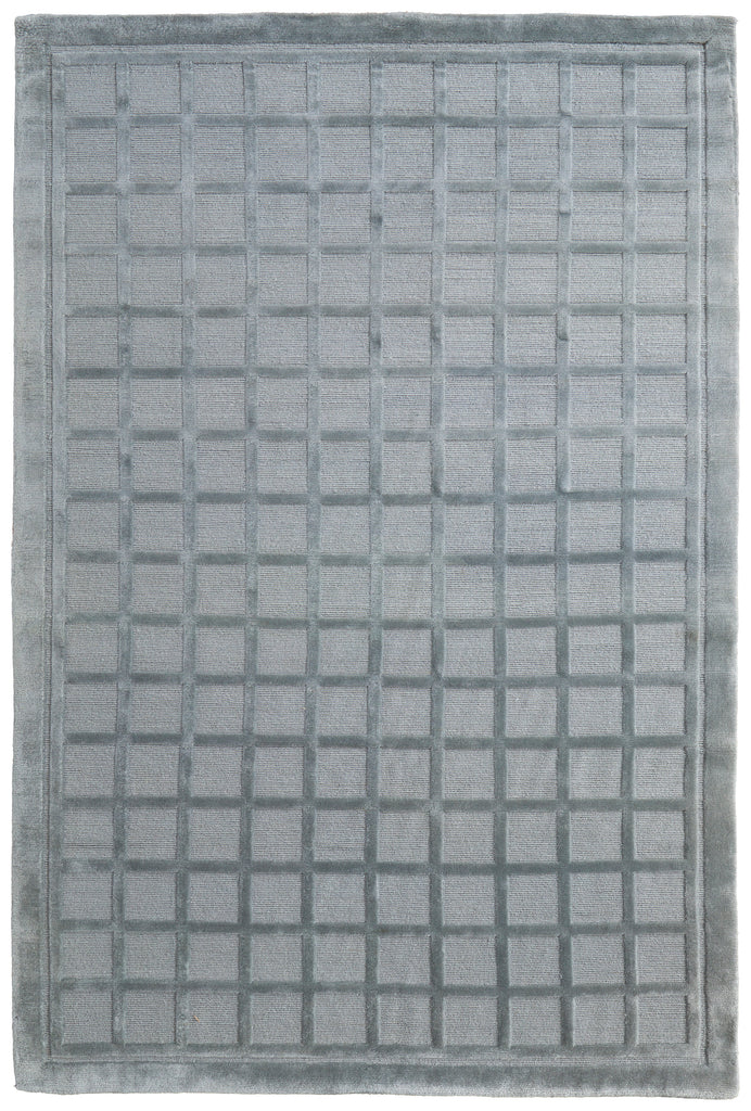 Channels Modern Geometric Gray Blue Area Rug (2' x 3')