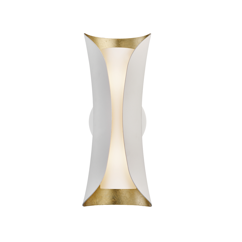 Josie Wall Sconce - Gold Leaf/White