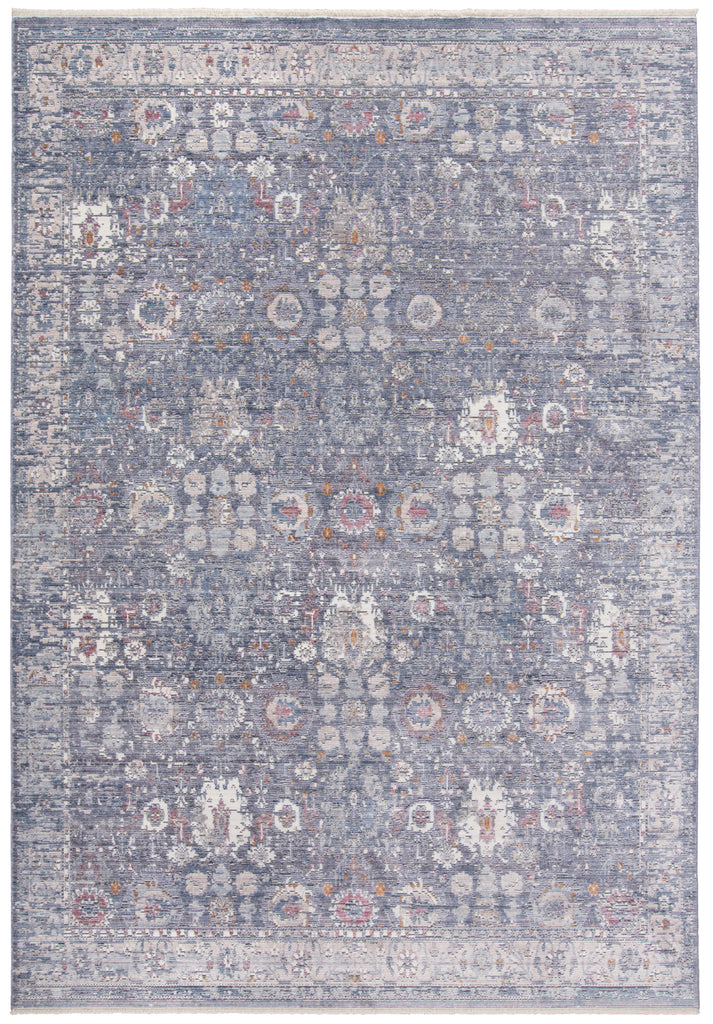 Cecily Transitional Floral Botanical Blue Gray Gold Area Rug (3' x 5')