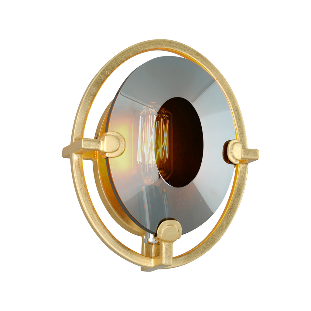 Prism Wall Sconce Round, 7" - Gold Leaf