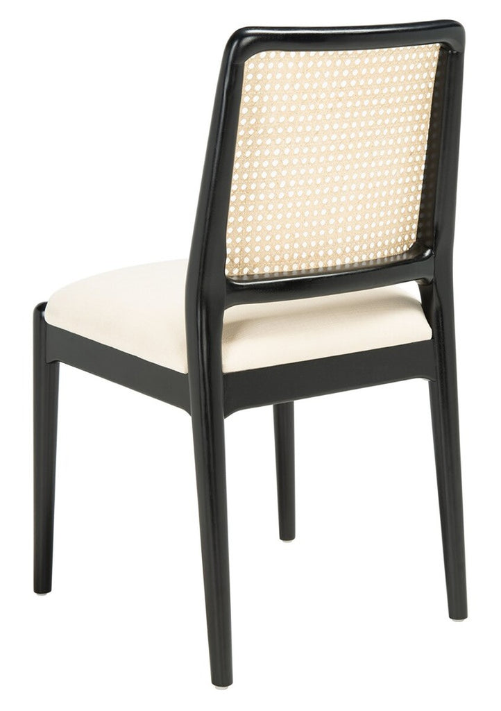 Reinhardt Rattan Dining Chair, White & Black