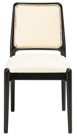 Reinhardt Rattan Dining Chair, White & Black