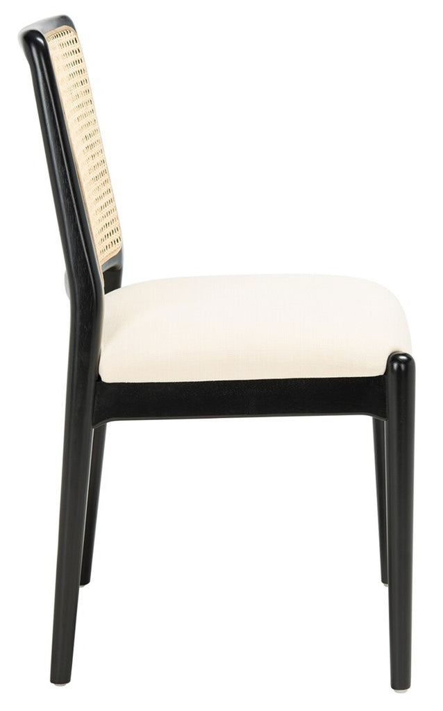 Reinhardt Rattan Dining Chair, White & Black