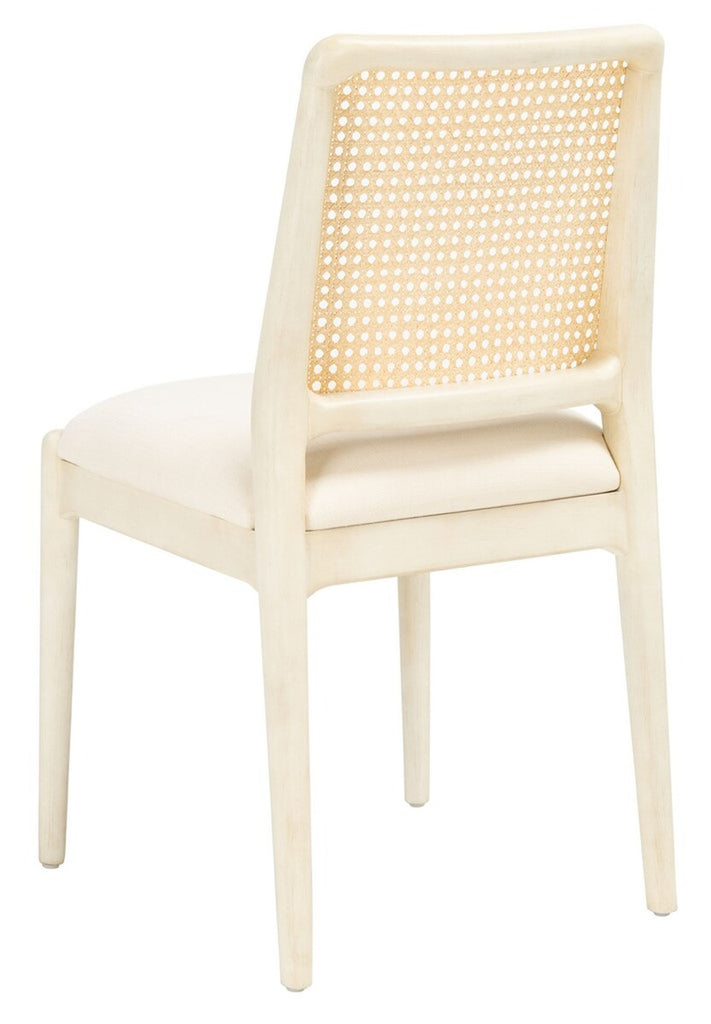 Reinhardt Rattan Dining Chair, White & White