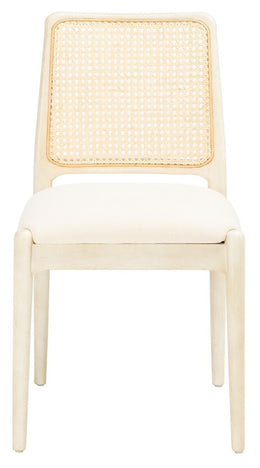 Reinhardt Rattan Dining Chair, White & White
