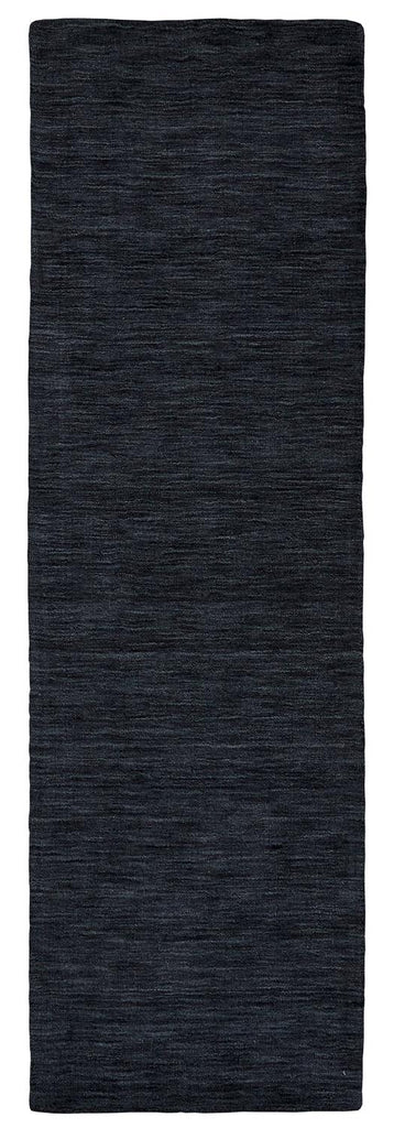 Luna Modern Solid Black Area Rug (2'6" x 8')